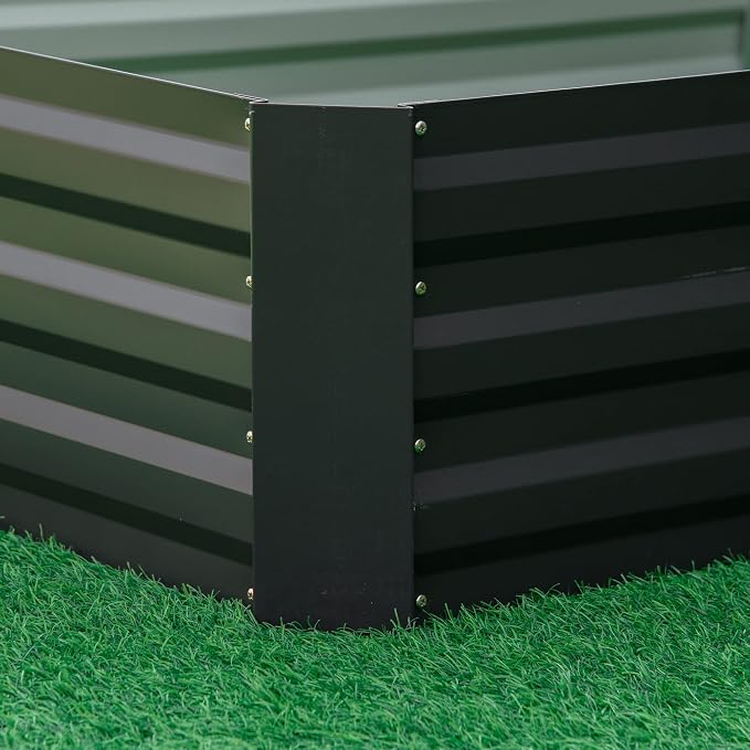 Outsunny Galvanized Raised Garden Bed, - Image 8