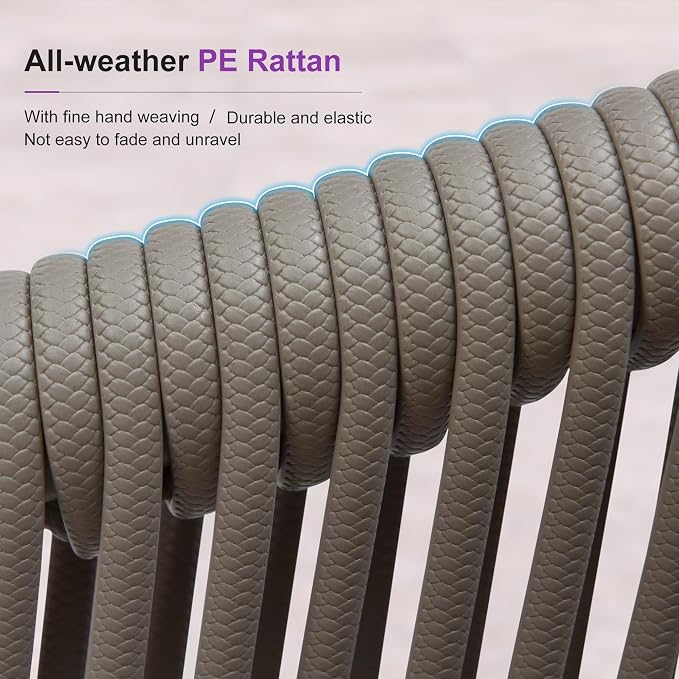 PURPLE LEAF 7 Pieces Outdoor Dining Set Patio Table and Chairs Set - Image 6