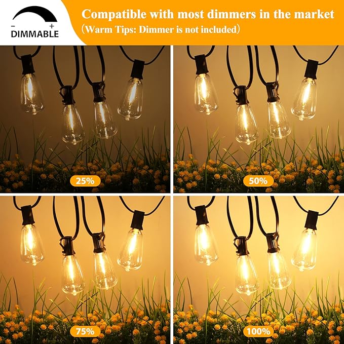 Brightever Outdoor String Lights 180FT, Patio Lights - Image 4
