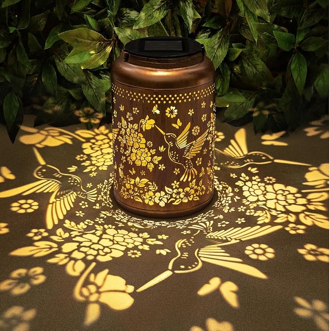 Hummingbird Solar Lanterns Outdoor, Birthday Gifts by ChristmasDecorations