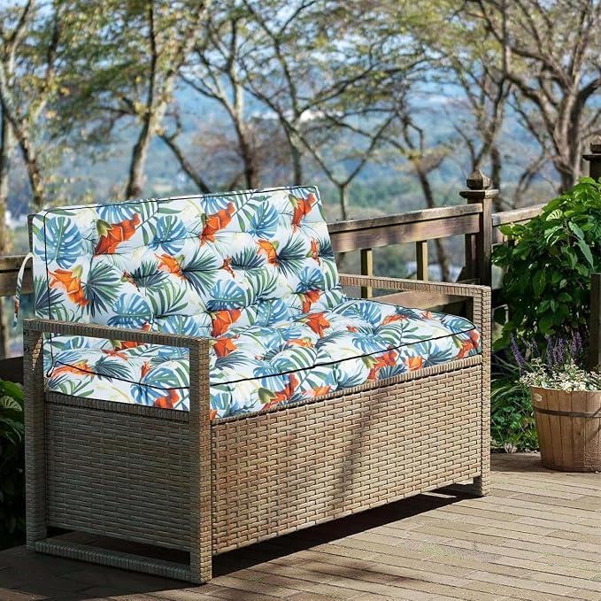 Outside Benches Cushion with Backrest, Thicken Waterproof Swing Cushions 2/3 - Image 7