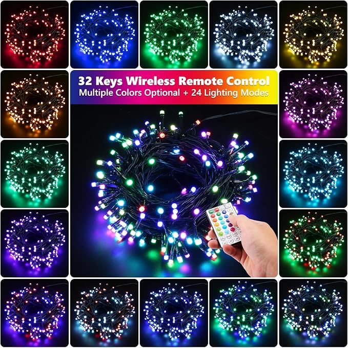 Joomer Christmas String Lights - 32FT 100LED Plug-in RGB String Lights - Image 2