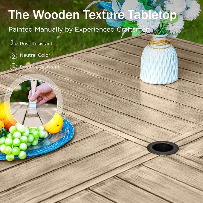 PHI VILLA 9 Pieces Outdoor Dining Set - Image 4
