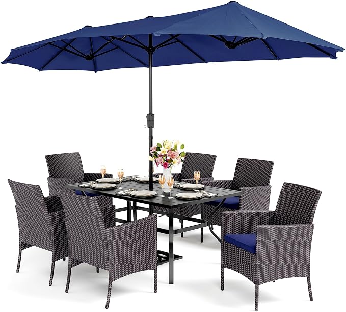 PHI VILLA 7 Piece Outdoor Dining Set by PHIVILLAThepioneerofcomfortablehouseholdsupplies