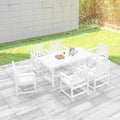 7 Pieces HDPE Outdoor Dining Set, Patio Dining Set by SeeHill