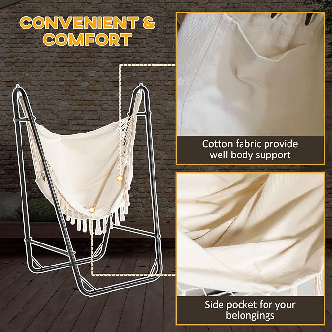 Outsunny Patio Hammock Chair - Image 4