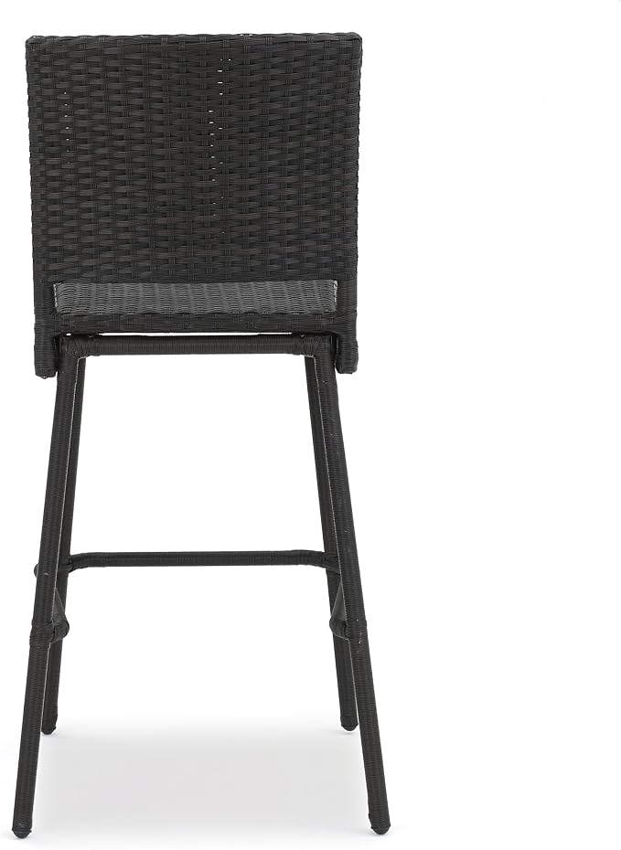 Christopher Knight Home Neal Outdoor Wicker Barstools, 4-Pcs Set, Dark Brown - Image 6