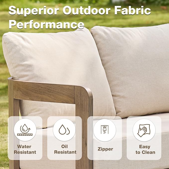 Outdoor Patio Furniture Set, Metal Patio Conversation Set - Image 4