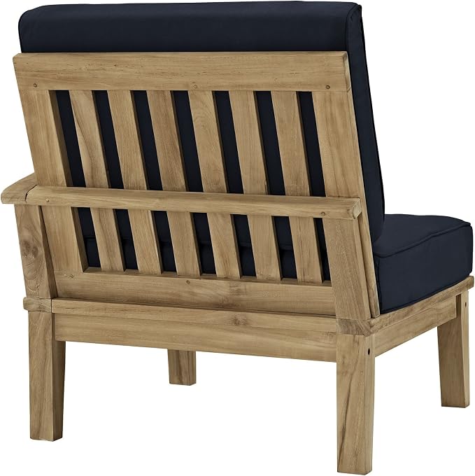 Modway Marina Premium Grade A Teak Wood Outdoor Patio Right-Facing Sofa in - Image 4