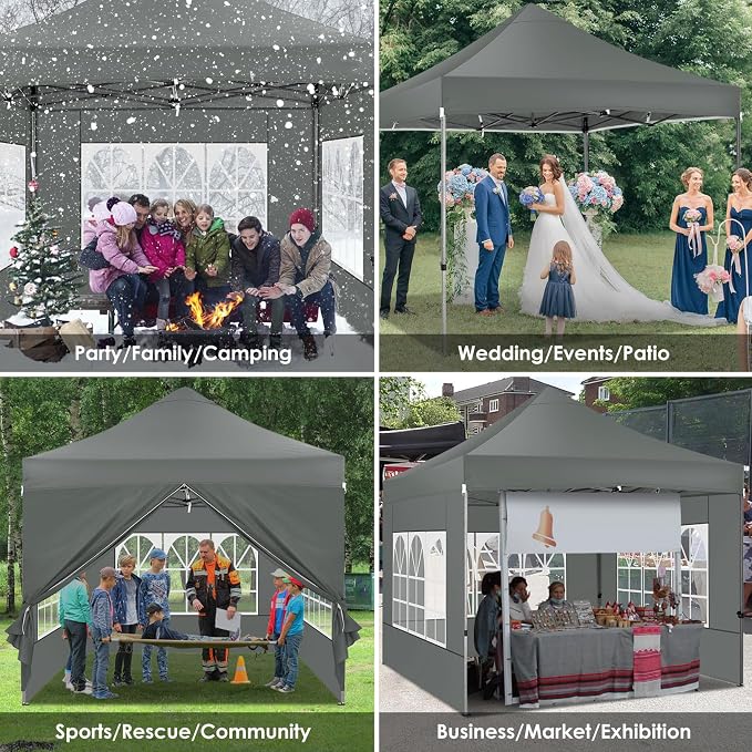 COBIZI 10x10 Heavy Duty Pop up Canopy Tent - Image 8