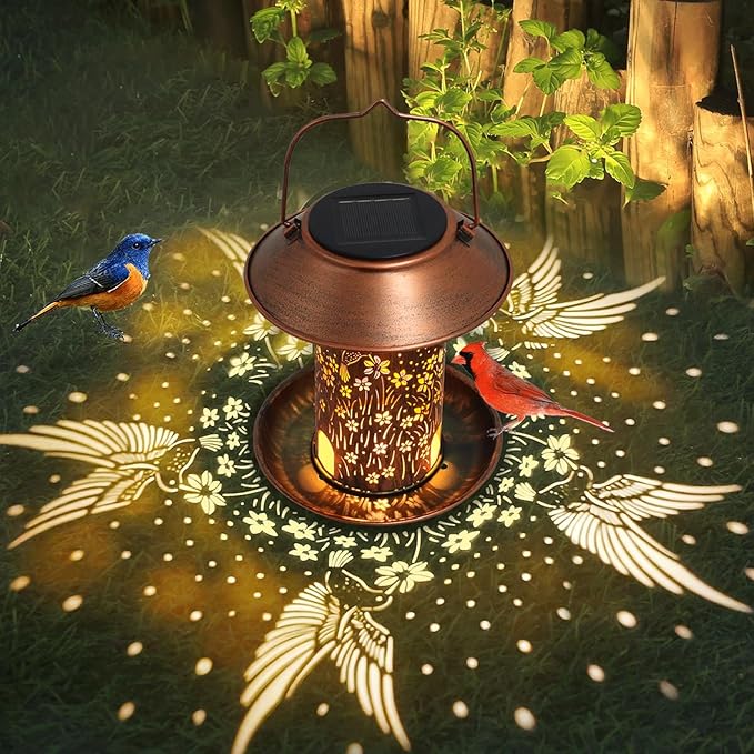 Bird Feeders for Outdoors Hummingbird Solar Lanterns Outdoor Waterproof Hanging - Image 2