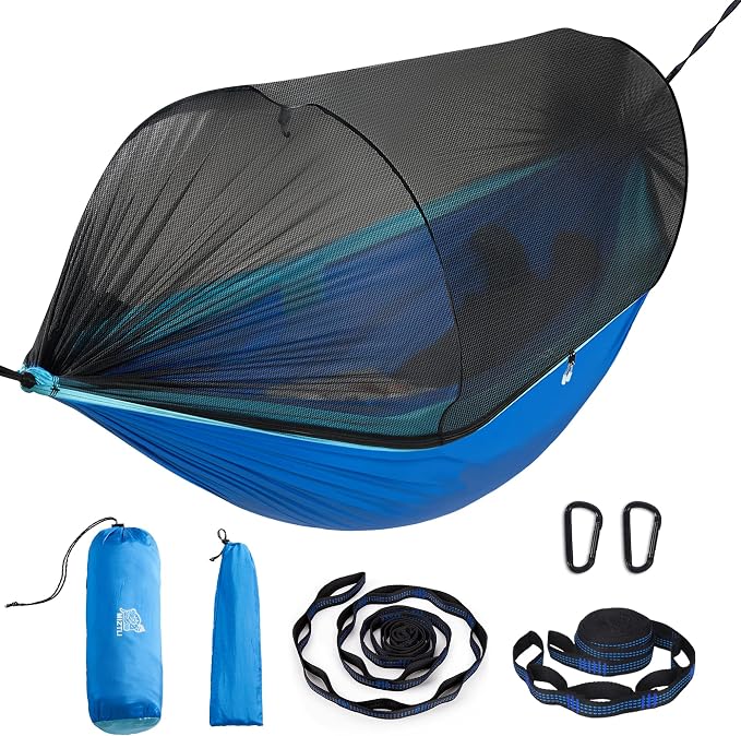 Miztli Camping Hammock -Portable Hammock w/Spacious Net & Tree Straps by MIZTLI