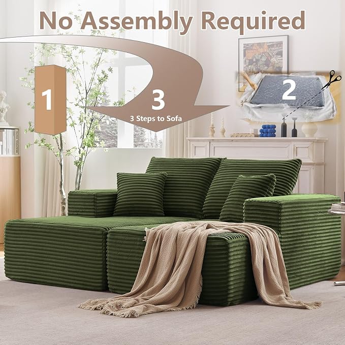 Oversized Double Chaise Lounges Indoor, Upholstered Boneless Cloud Stupendous - Image 6