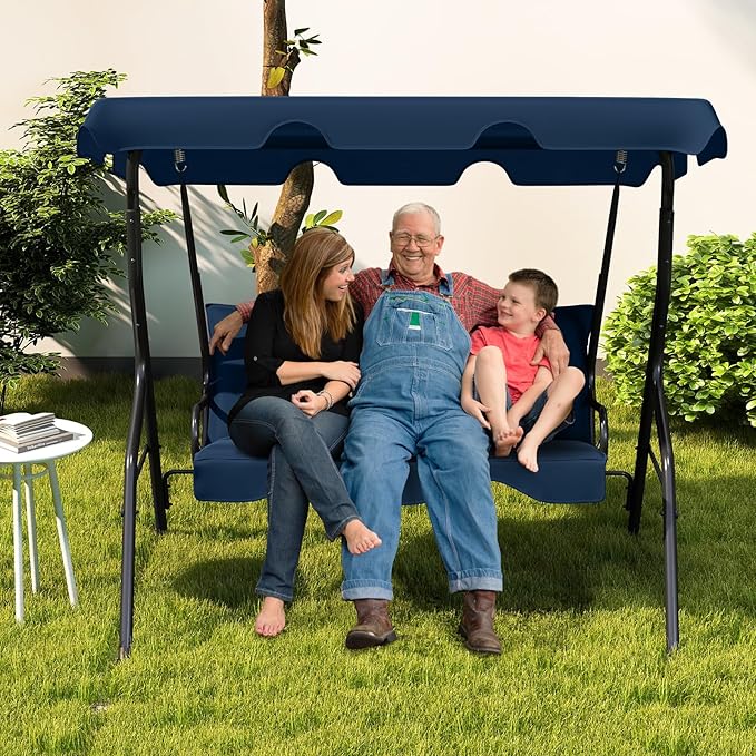 Tangkula 3 Person Porch Swing, Patio - Image 9