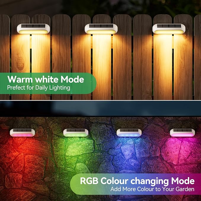Outdoor Solar Lights for Outside, 10 Pack Bright Solar Fence Lights - Image 2