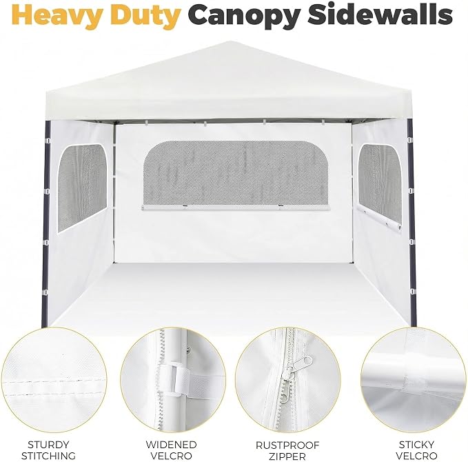10x10ft Canopy Sidewall 3 Pack Wall Panel Replacement - Image 3