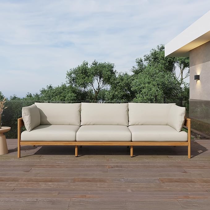Acanva Modern Outdoor Patio Furniture Set, All-Weather Aluminium Conversation by acanva