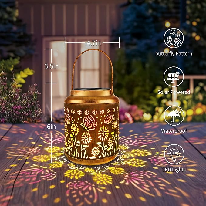 Brizled Butterfly Solar Lantern Lights - Image 7
