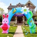 Domkom 12FT Long Huge Easter Inflatable Bunny Archway Outdoor Decorations by DomKom