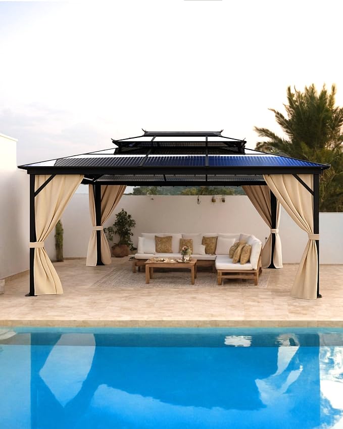 GarveeLife Hardtop Gazebo 10 ft x13 ft by GarveeLife
