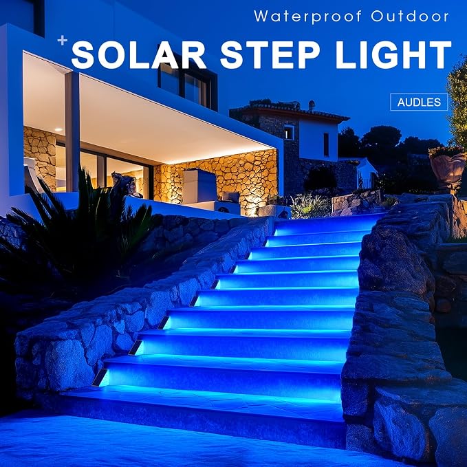 2 Pack Solar Stair Lights, Outdoor Step Lights - Image 2