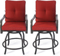 Kozyard Isabella Outdoor Swivel Bar Chairs, Counter Height Patio Bar Stools Set by Kozyard