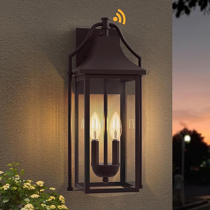  Outdoor Wall Sconce Fixtures, Dusk to Dawn Patio Lights Waterproof by Lawyettle