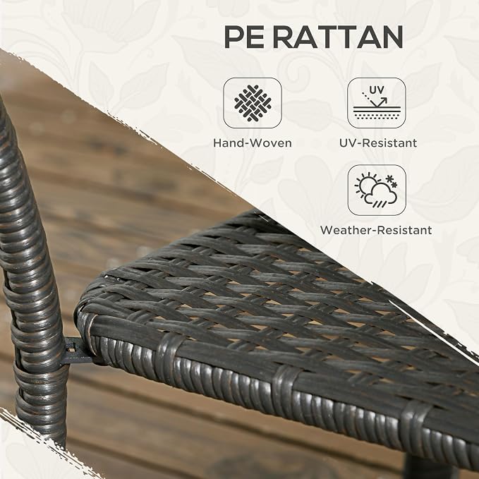 Outsunny PE Rattan Outdoor Coffee Table - Image 6