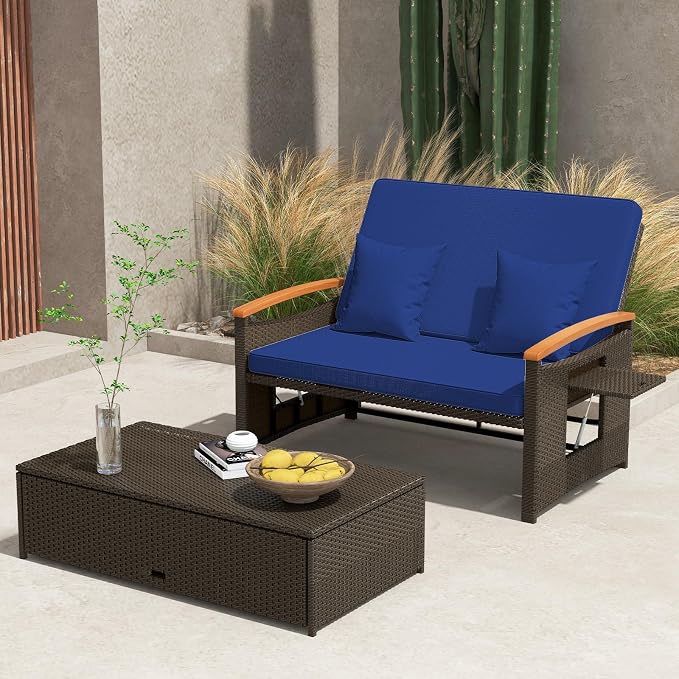 Tangkula Patio Rattan Daybed - Image 2