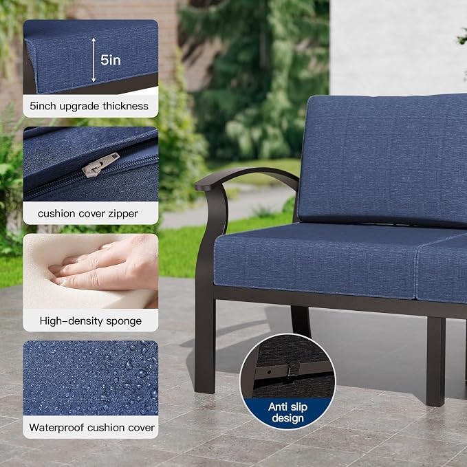 Kullavik Aluminum Patio Furniture Set - Image 2