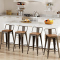 Changjie Furniture 30 Inch Bar Stools Set of 4 Industrial Metal Barstools Bar by ALISH