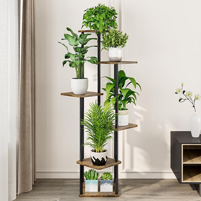 AZERPIAN Plant Stand 6 Tier Indoor Metal Flower Shelf - Image 3