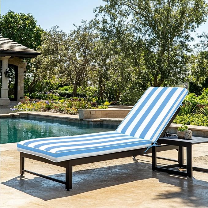 Only choice 2 Pieces Set Outdoor Lounge Chair Cushions Patio Chaise Lounge - Image 2