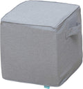 QILLOWAY Indoor/Outdoor Inflatable Stool, Ottoman Pouf Cube 16", All Weather by QILLOWAY
