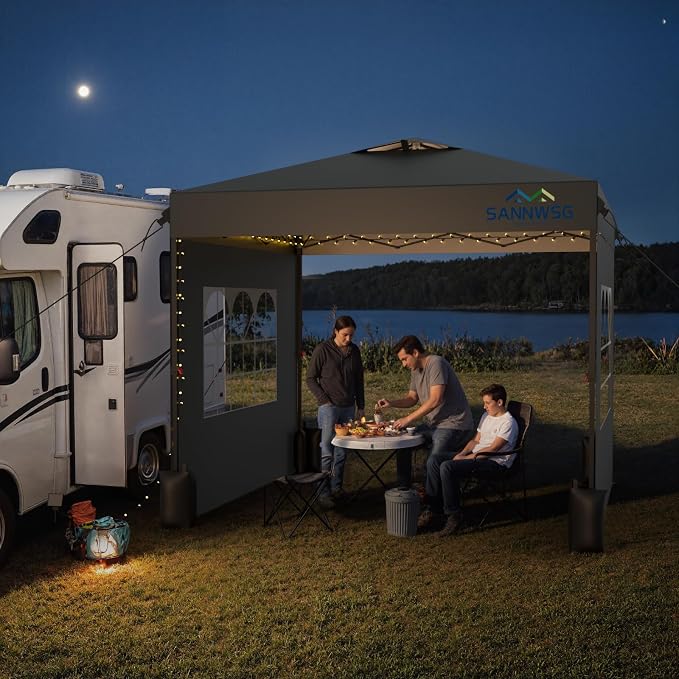 8X8 Pop Up Canopy Tent with 3 Sidewalls, Easy Up Canopy, Commercial Instant - Image 8