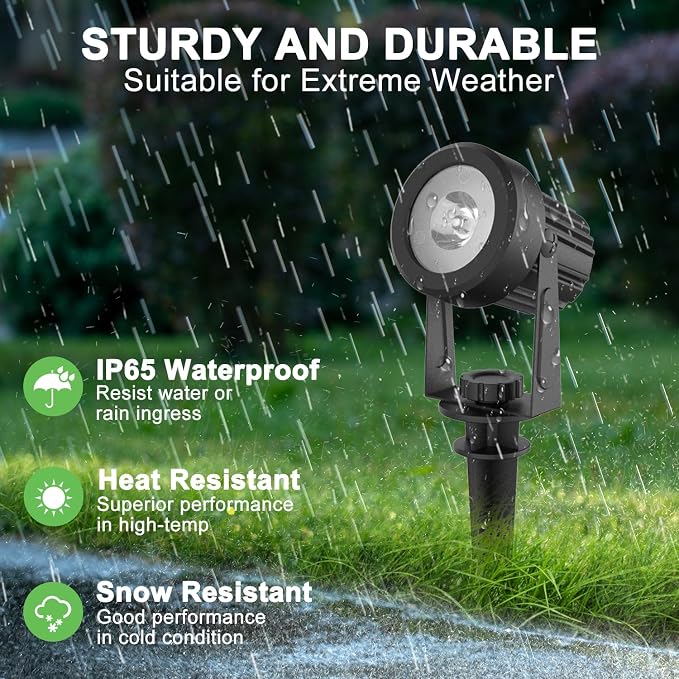 Solar Spotlights Outdoor Waterproof, Warm White Landscape Spotlights, - Image 6