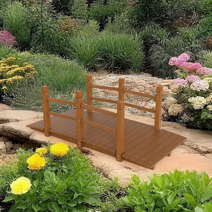 VINGLI Garden Bridge, Classic Wooden Bridge - Image 7