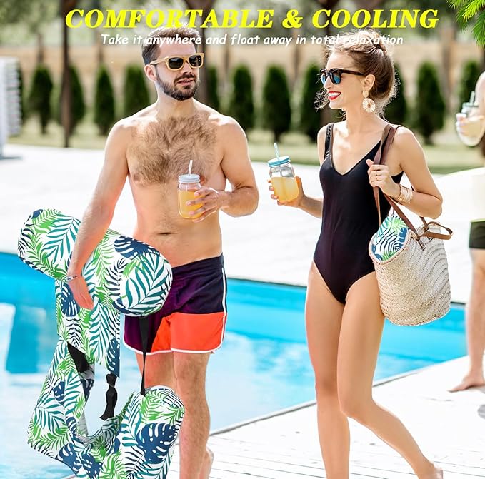 2 Pack Inflatable Pool Float for Adult Adjustable Hammock Float Chair Fabric - Image 7