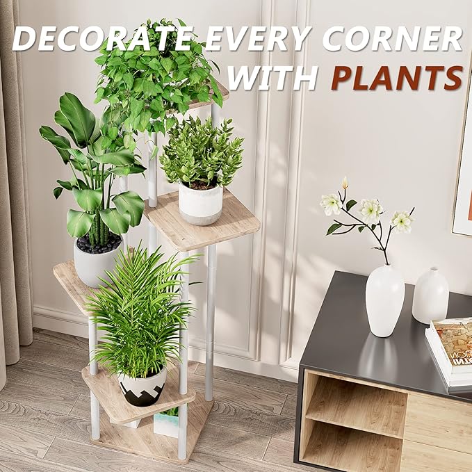 AZERPIAN Plant Stand 5 Tier Indoor Metal Flower Shelf - Image 6