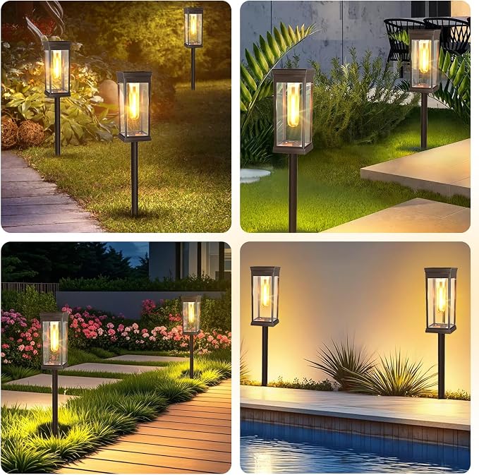 2 Pack Solar Pathway Lights Outdoor, IP65 Waterproof - Image 7