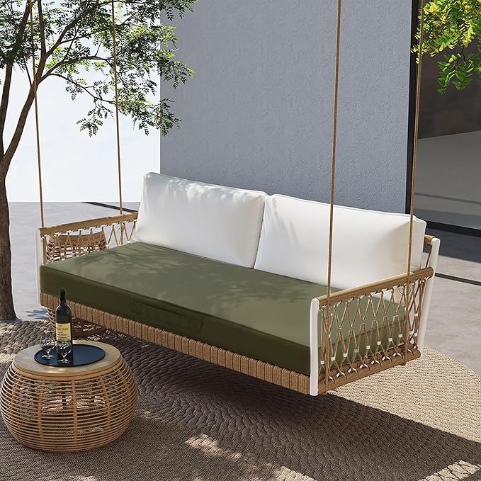 Outdoor Bench Cushion 4 inches Memory Foam Waterproof Patio Furniture Bench - Image 7