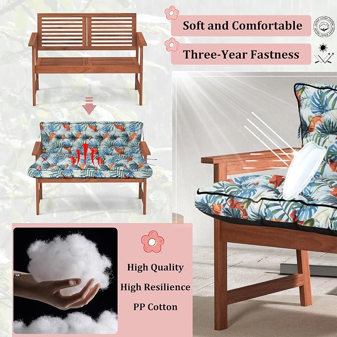 2-3 Seat Swing Replacement Cushion, Outdoor Bench Cushions - Image 3