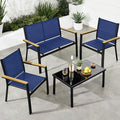 Best Choice Products 4-Piece Outdoor Textilene Patio Conversation Set, Backyard by BestChoiceProducts