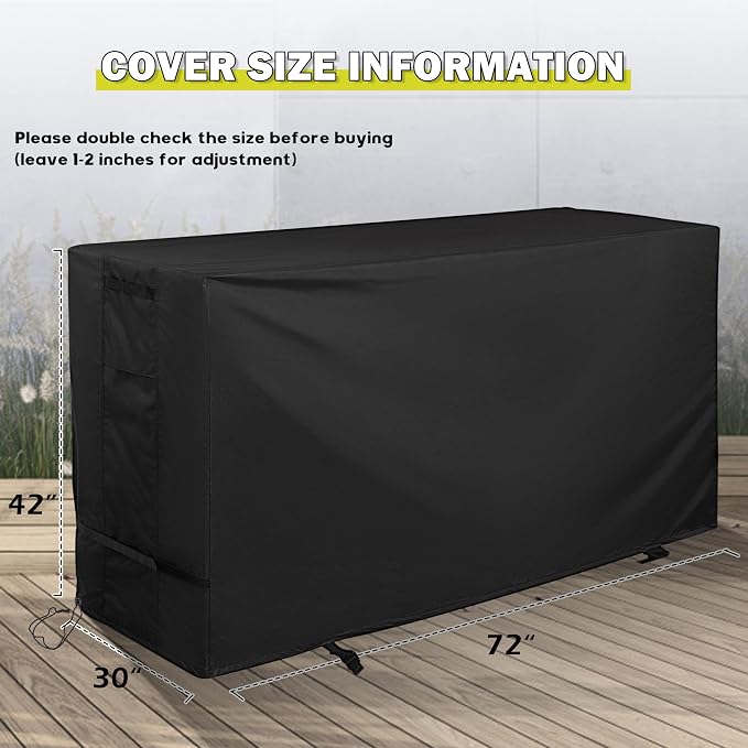 Bar Height Patio Set Cover, Outdoor Bar Stools Set Cover - Image 7