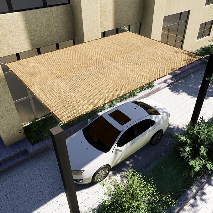 3'x 6' Sun Shade Cloth, Sand Outdoor Pergola Shade Cover by Vexoria