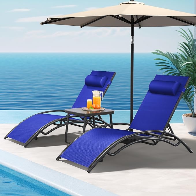 YITAHOME Outdoor Chaise Lounge Chair Set of 6, Pool Lounge Chairs - Image 8