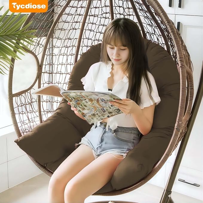 Egg Chair Cushion Replacement, Waterproof Outdoor Hanging Egg Swing Chair - Image 2