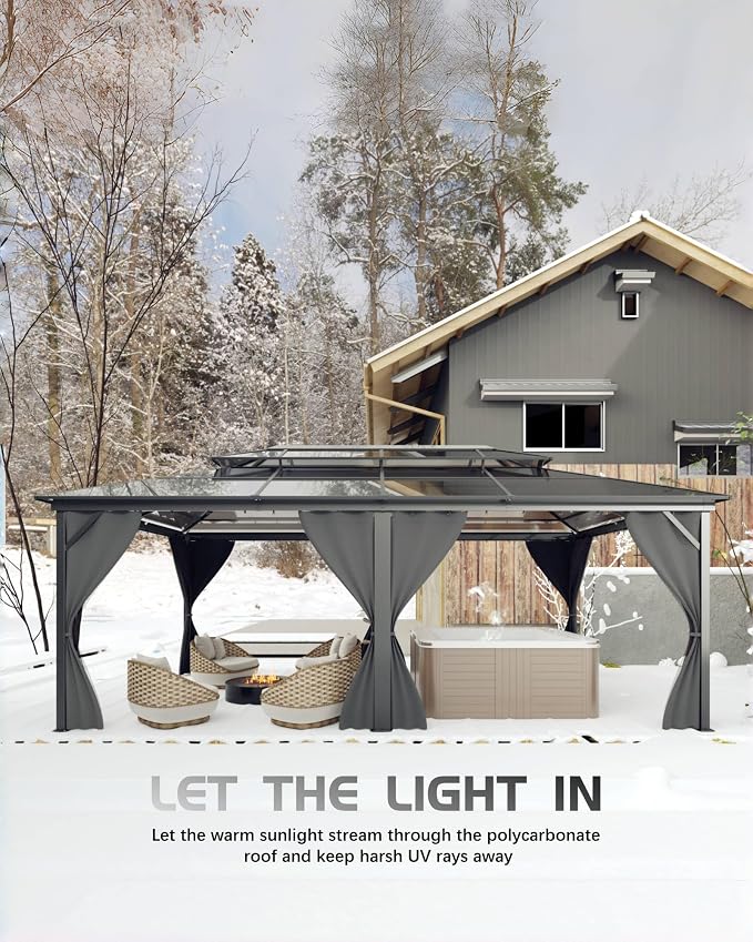 GarveeLife Hardtop Gazebo 12 ft x20 ft - Image 3