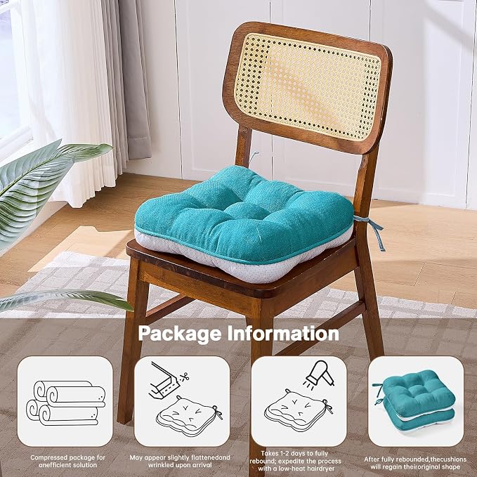 BETU Chair Cushions for Dining Chairs Set of 6, 3.5" Thick Kitchen Table Chair - Image 7