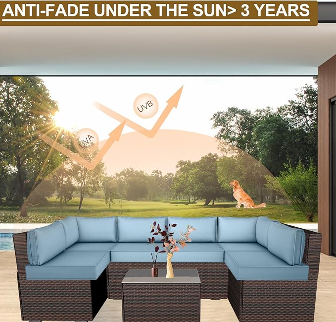 14 Piece Outdoor Patio Cushion Cover Replacement, Waterproof Patio Cushion - Image 5